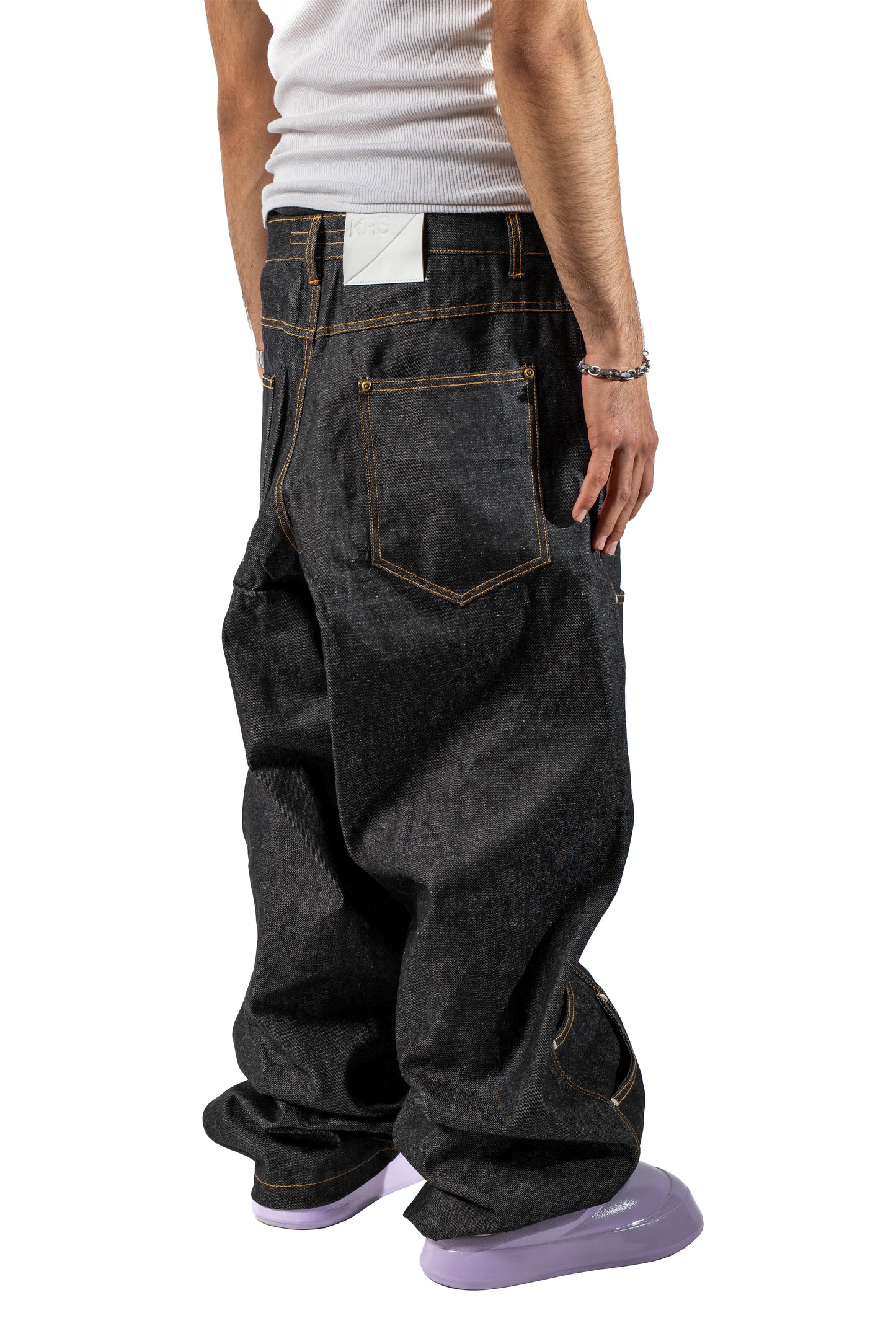 'Overly Convenient' 34 Pocket Raw Denim